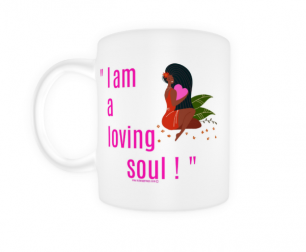 Loving soul with pink heart mug