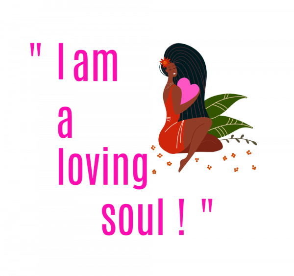 Loving soul with pink heart